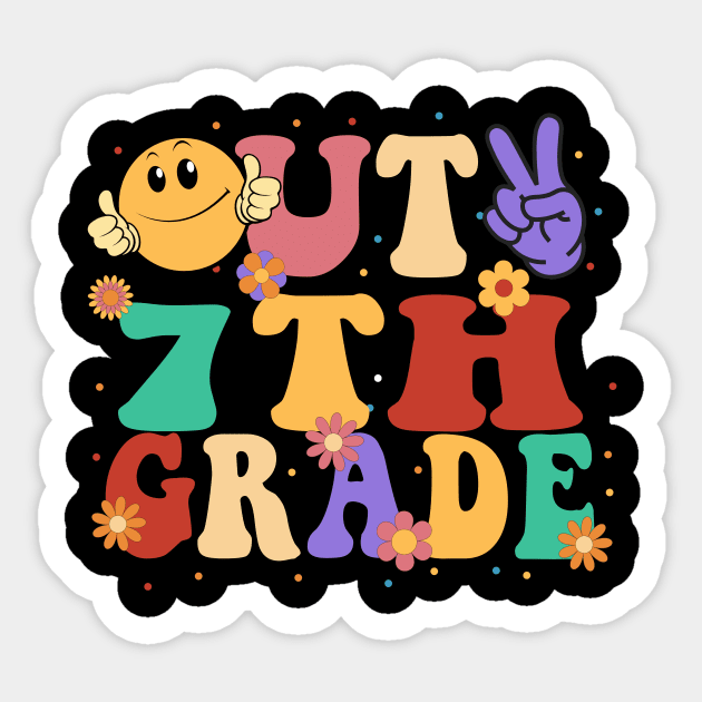 peace out 7th grade last day of school Sticker by marisamegan8av